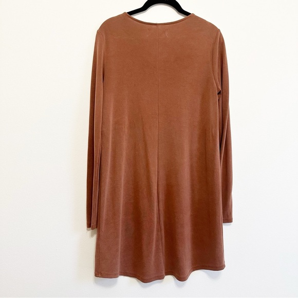 Abercrombie and Fitch Minimalist Terracotta Boho Shirt Dress Size Small - Picture 2 of 9